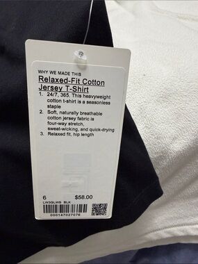Lululemon  Black Boxy Crewneck T-Shirt